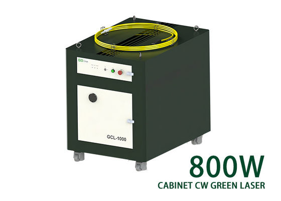 Green High Power CW Fiber Laser 800W Single Mode Continuous Cabinet